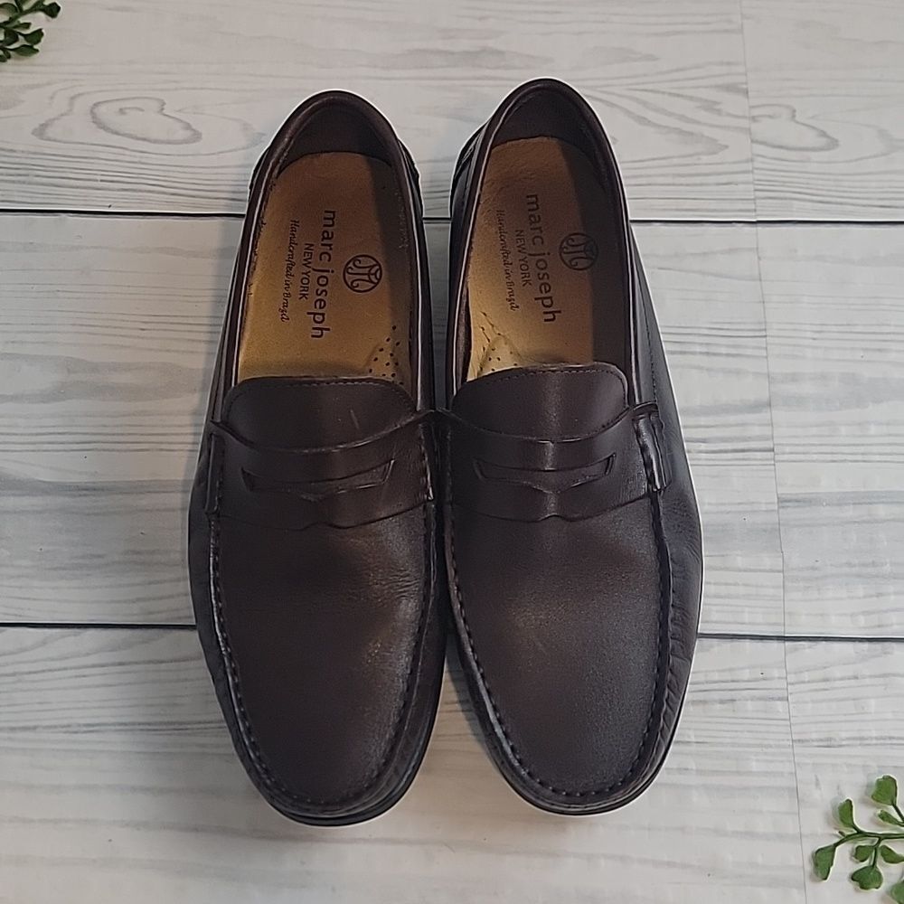 Marc Joseph New York John St Mens Slip-On Loafer - Brown Size 8 - Picture 2 of 10